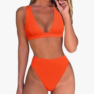 Bold Orange Women's Bikini Set